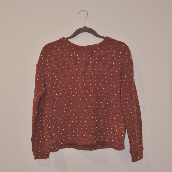 S.C. Society Maroon Knit Polka Dot Sweater M - Picture 1 of 1